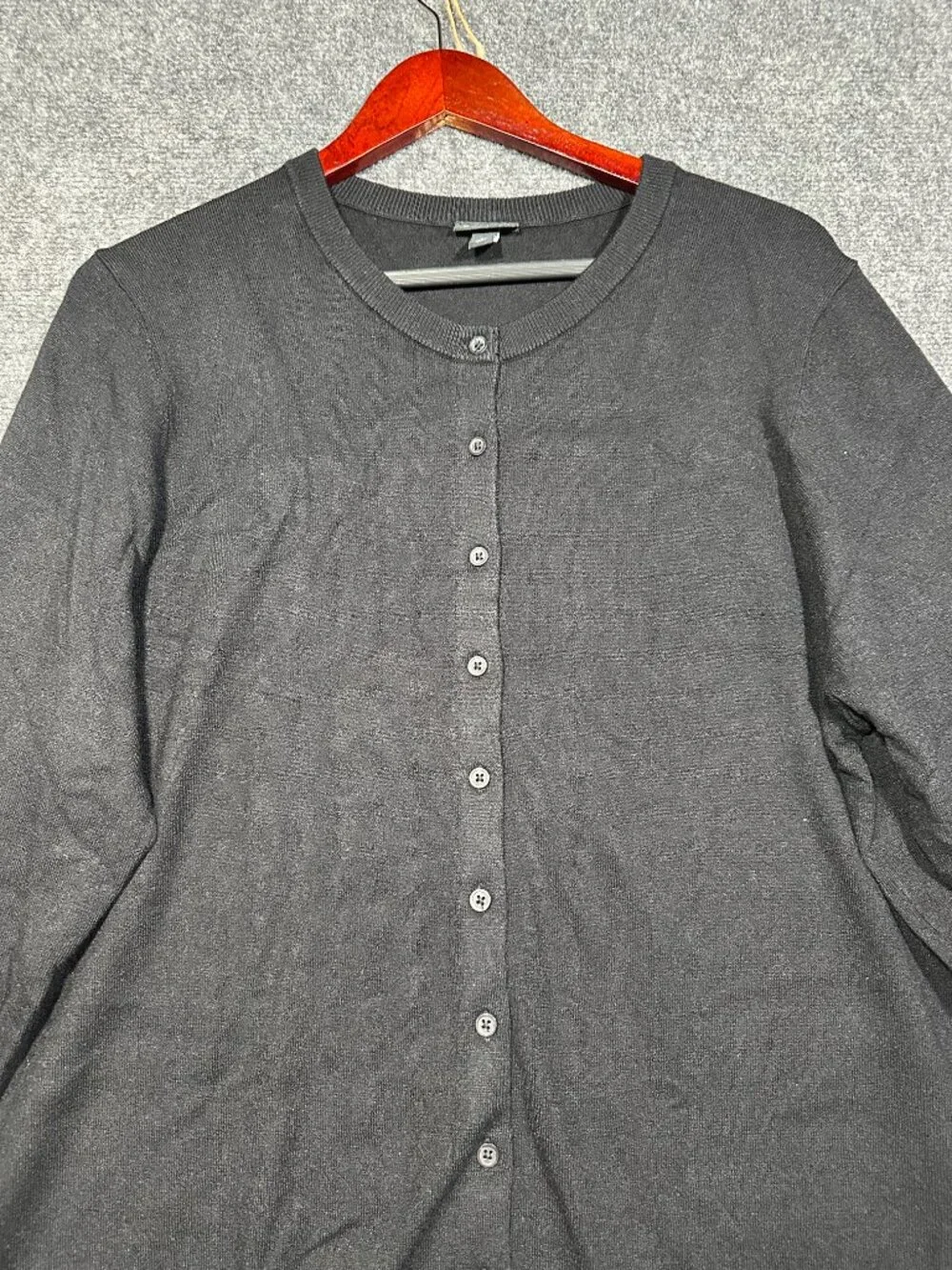 Torrid Sweater Womens 2X Cardigan Black Button Up Long Sleeve Ribbed Hem Cuffs